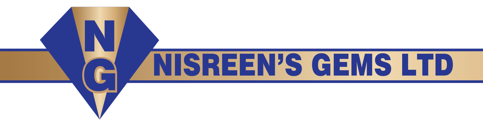 Logo_Nisreen Gems_LongGoldBG